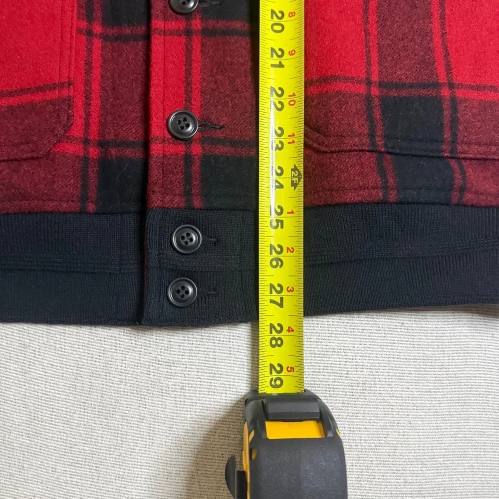 Filson CCC Wool Bomber Men M Red Black buffalo Plaid